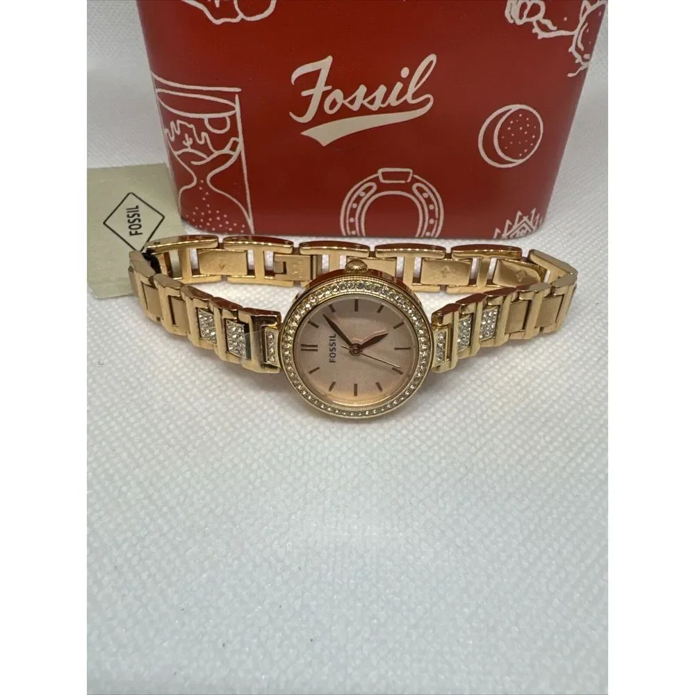 Fossil Karli BQ3517 Women's Rose Gold Stainless Steel Analog Quartz Watch YAY36